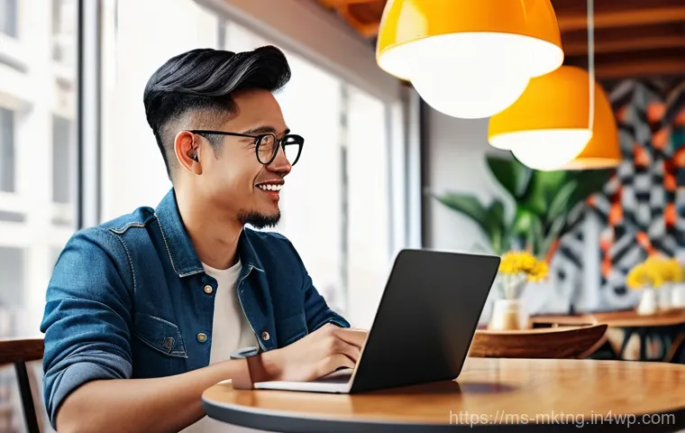 구글 SEO 알고리즘 변화에 따른 최적화 방법 - **Prompt:** A vibrant, dynamic collage showing diverse individuals happily interacting with a blog o...