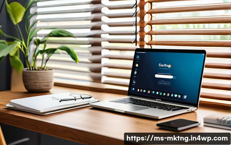 키워드 분석을 통한 SEO 전략 수립 - A professional, modern home office setup in a Southeast Asian style, featuring a sleek laptop displa...