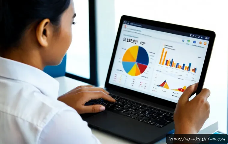 Home 17 디지털 마케팅 캠페인 예산관리 비법 - Photorealistic Malaysian digital marketing manager reviewing a campaign budget at a clean modern off...